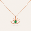 Tichi 'Evil Eye' Emerald Necklace