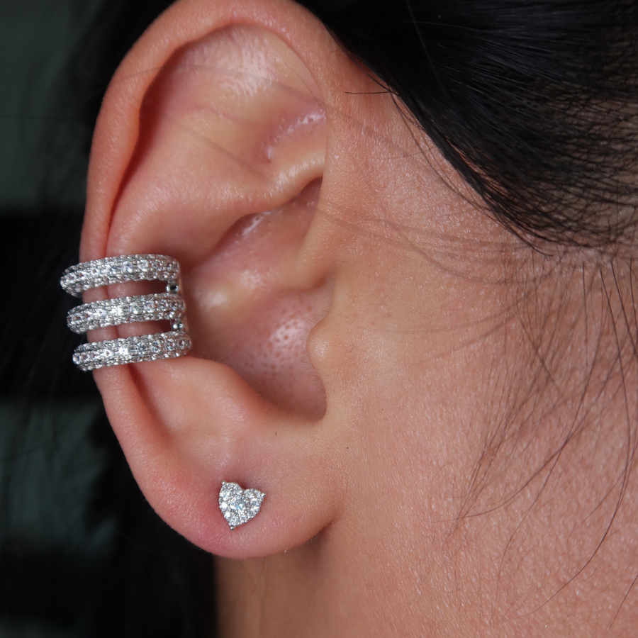 Trian White Sapphire Ear Cuff - Psylish