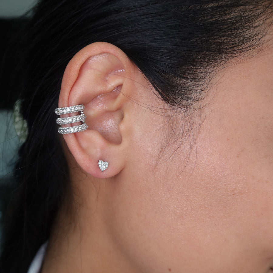 Trian White Sapphire Ear Cuff - Psylish