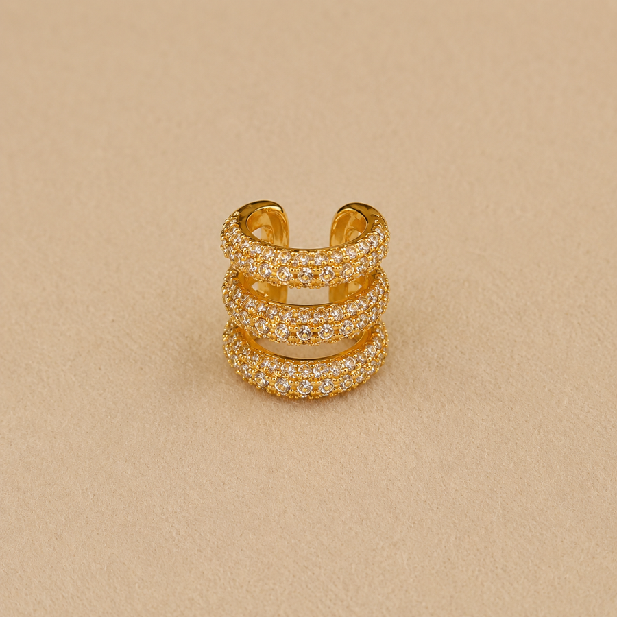 Trian White Sapphire Ear Cuff - Psylish