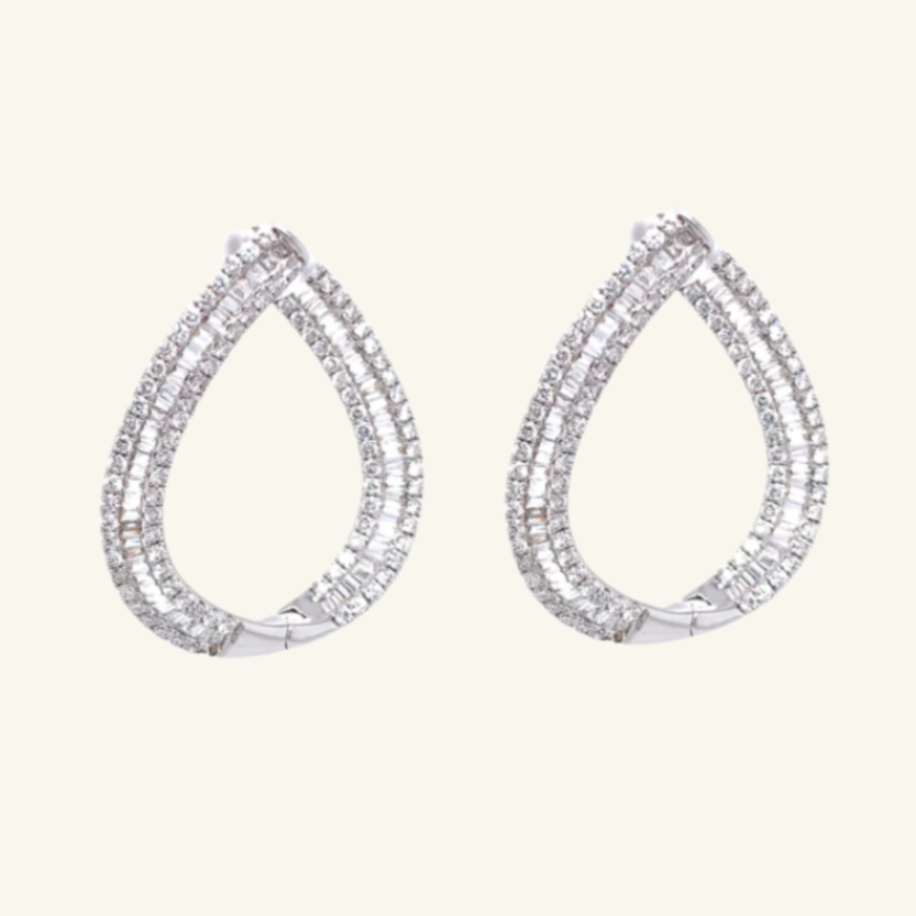 Blake Diamond Hoops - Psylish