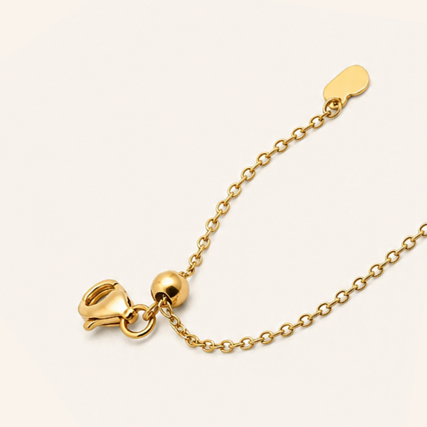 Adjustable — lariat with sliding bead, fits your exact wrist
