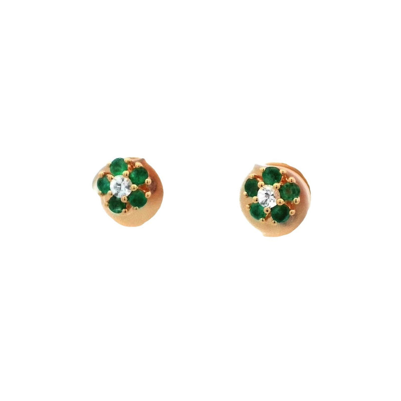 Blossom Emerald Stud Earrings